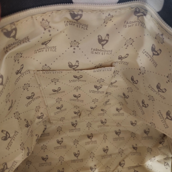 Chic Floral Tote Bag in Gray and‎ Orange - Picture 7 of 8